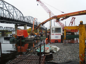 Bridge construction area view 2