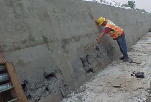 Pouring concrete